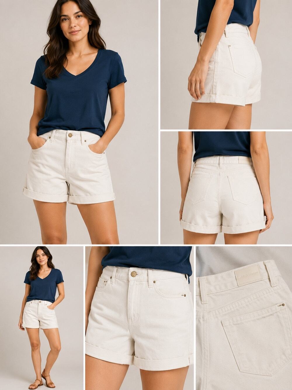 BLANKNYC White Denim Cuffed Shorts 30